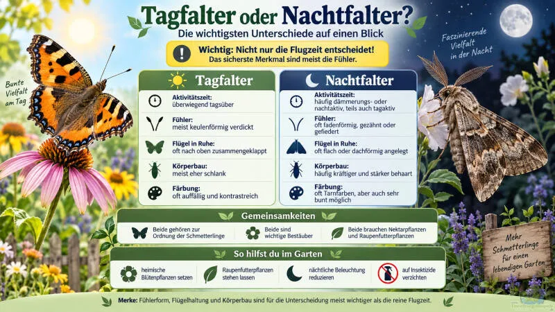 Tagfalter oder Nachtfalter: So lassen sich Schmetterlinge richtig unterscheiden von Tom