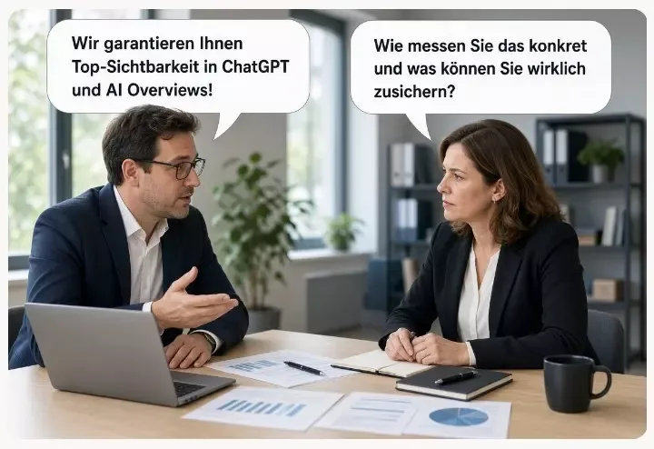 Wenn eine Agentur KI-Sichtbarkeit verspricht