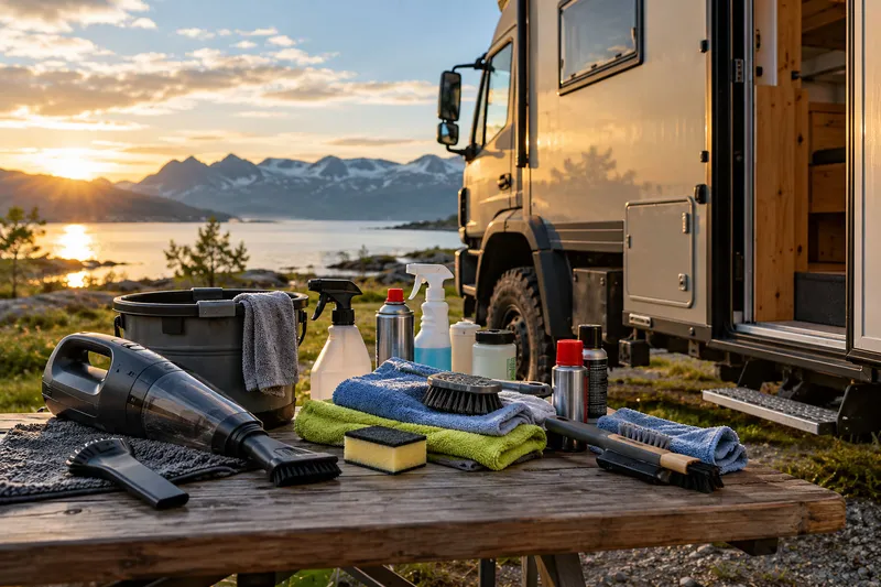 Wohnmobil reinigen unterwegs: Unsere praktische Ausstattung