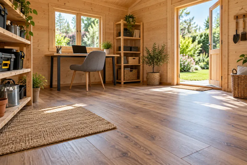 Bodenbelag im Gartenhaus: Erst Raumklima und Untergrund prüfen