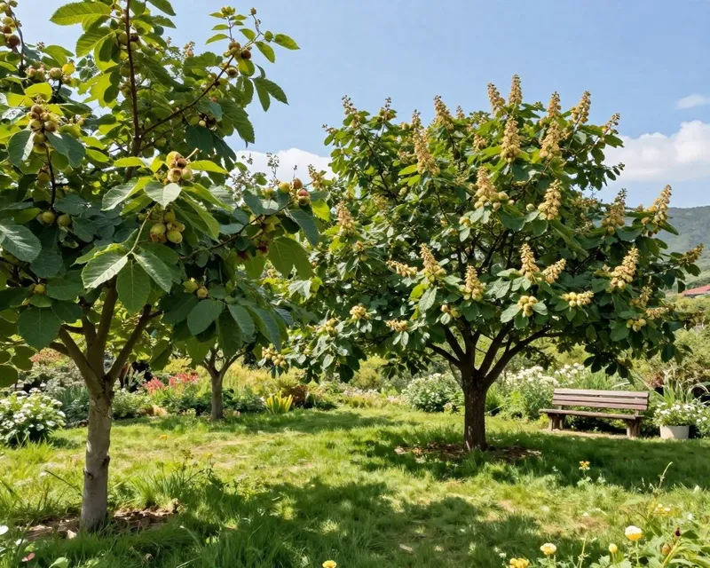 Walnüsse, Haselnüsse und Esskastanien im eigenen Garten