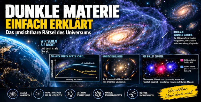 Dunkle Materie einfach erklärt – Die unsichtbare Materie im Universum