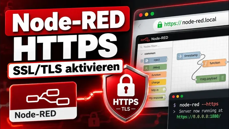 Node-RED mit HTTPS absichern – SSL/TLS einrichten und Verbindung verschlüsseln