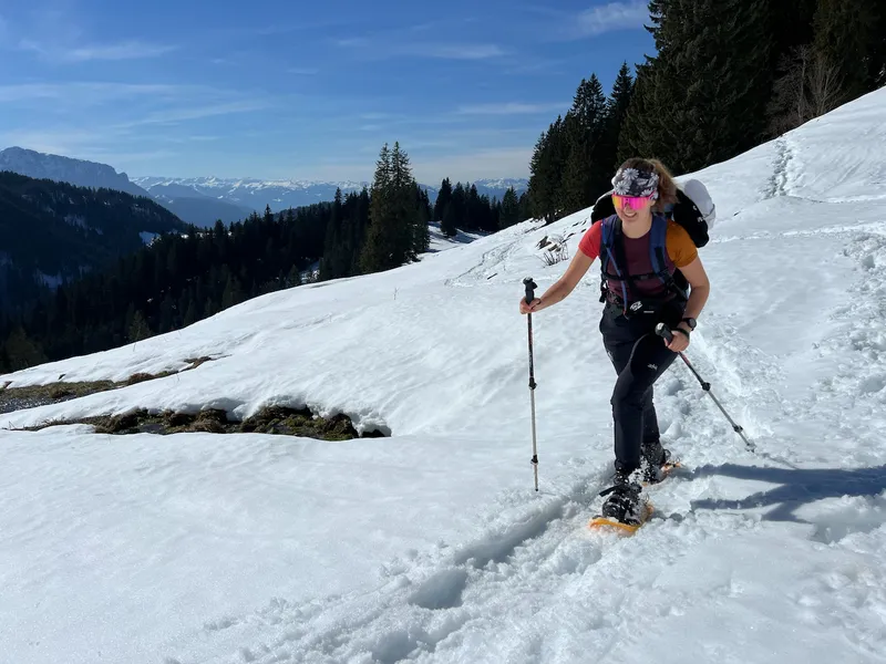 Schneeschuhtour auf den Geigelstein – Vom Frühling in den Winter