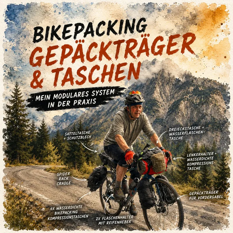 Bikepacking Gepäckträger & Taschen – mein modulares System in der Praxis