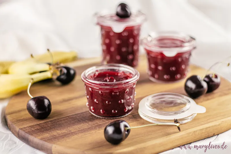 Kirsch-Bananen-Marmelade: Fruchtiger Aufstrich wie KiBa im Glas
