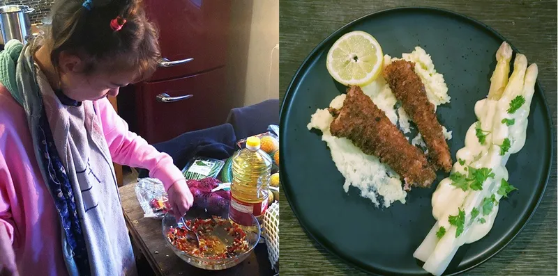 Lea kocht und es gibt Fisch
