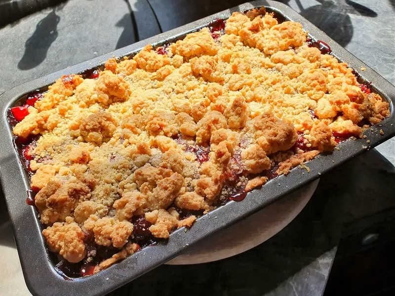 Kirsch-Streuselkuchen für eine kleine Form