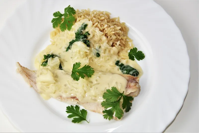 Seelachsfilet mit Grapefruit-Sauce
