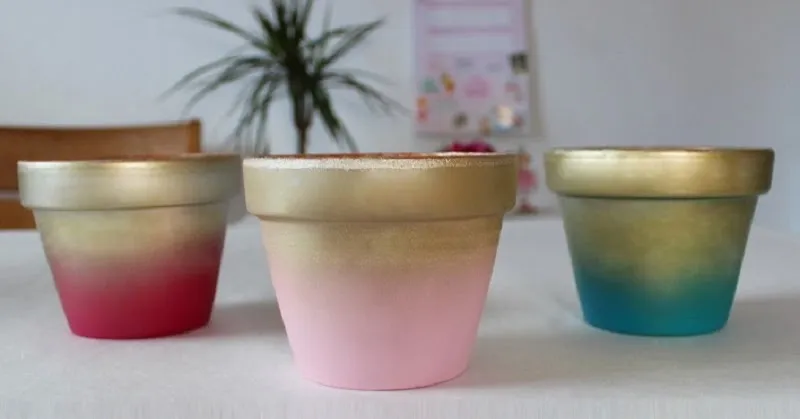 DIY UPCYCLING IDEE: BLUMENTÖPFE MIT FARBVERLAUF