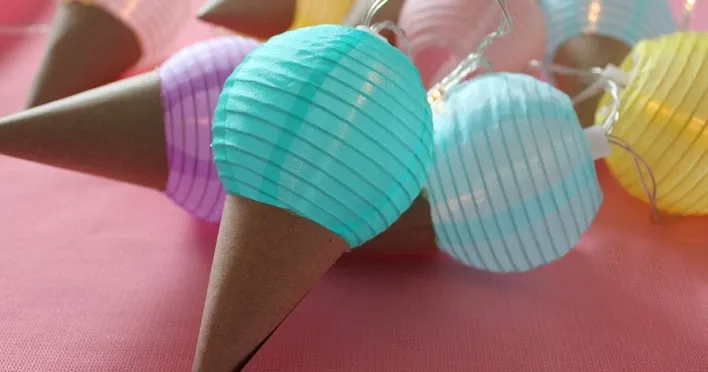 DIY: EISTÜTEN LICHTERKETTE BASTELN