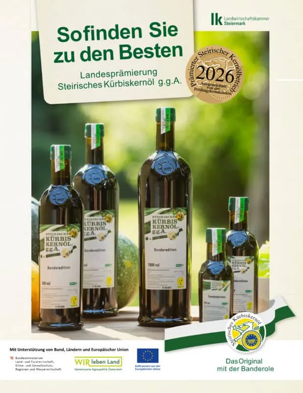 Die Besten der Besten – Steirisches Kürbiskernöl – 2026