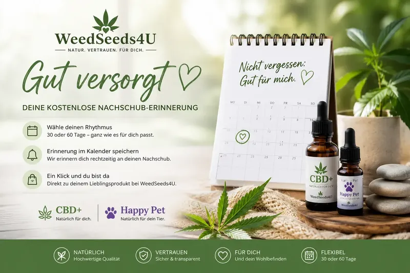 CBD+ Erinnerung: Gut versorgt bleiben