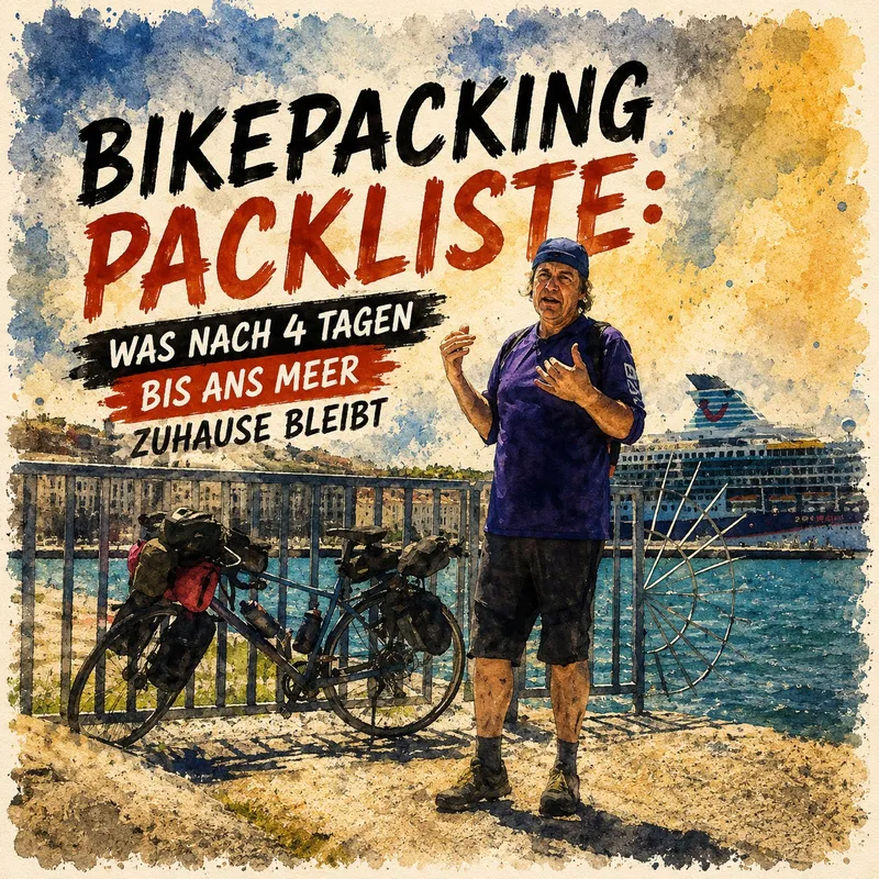 Bikepacking Packliste: Was nach 4 Tagen bis ans Meer zuhause bleibt