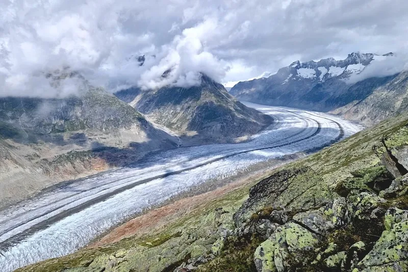 Aletschgletscher: Wanderung im Schweizer Kanton Wallis