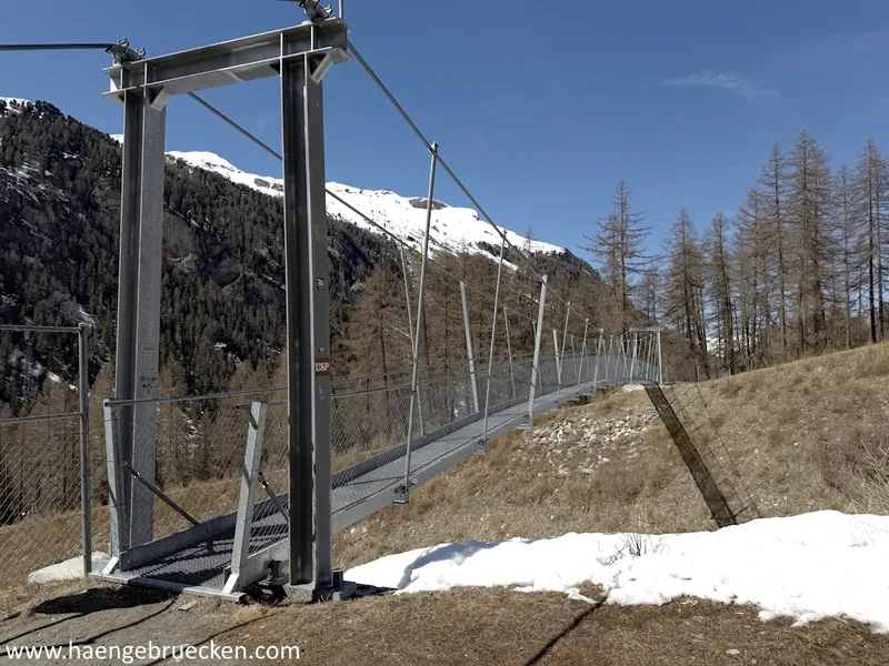 Hängebrücke Zinal – 47 Meter Brücke im Erdrutschgebiet (VS)