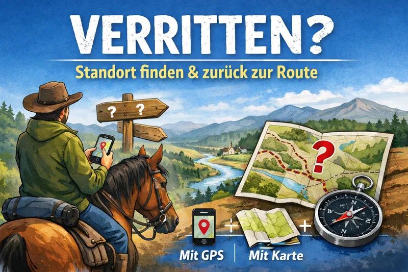 Verritten beim Wanderreiten: Standort finden und sicher zurück zur Route (mit GPS & ohne Handy)