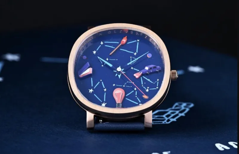 Time and Space Uhr: mechanische Künstleruhr von Oliver Jeffers und ANICORN