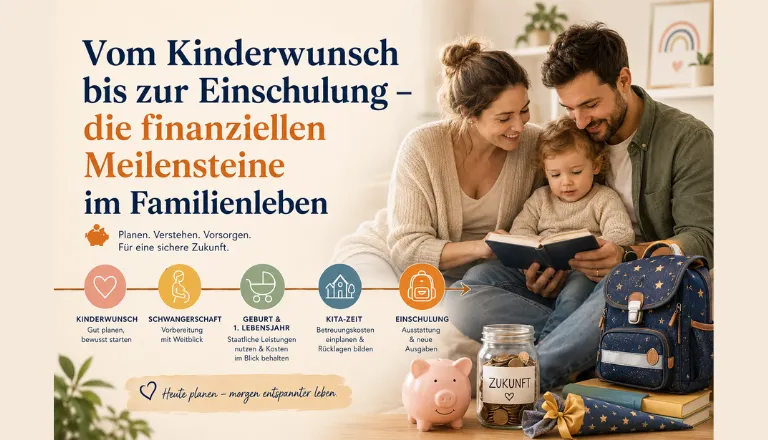 Vom Kinderwunsch bis zur Einschulung – die finanziellen Meilensteine im Familienleben