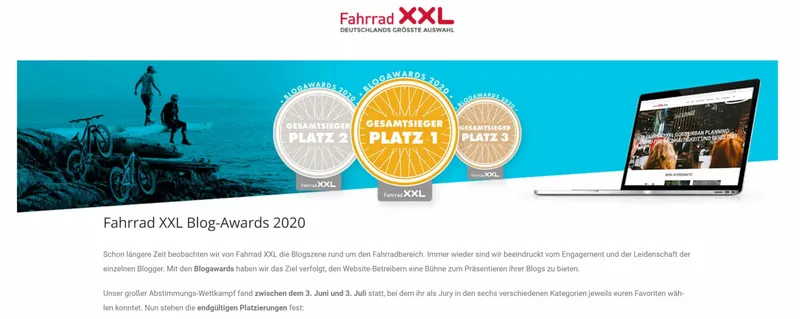 Fahrrad XXL Blog-Awards 2020 – was wurde daraus?