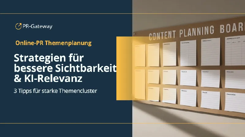 Online-PR-Themenplanung: 3 Strategien für bessere Sichtbarkeit & KI-Relevanz (SEO & GEO)