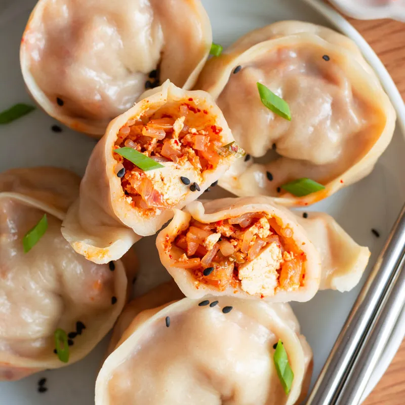 Kimchi Mandu (koreanische Teigtaschen)