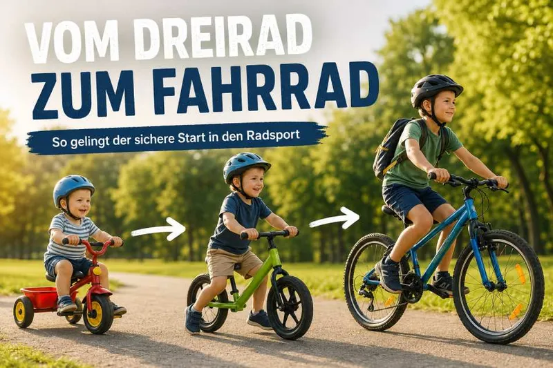 Vom Dreirad zum ersten Fahrrad