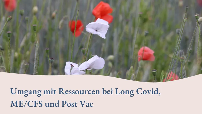 Umgang mit Ressourcen bei Long Covid, ME/CFS und Post Vac
