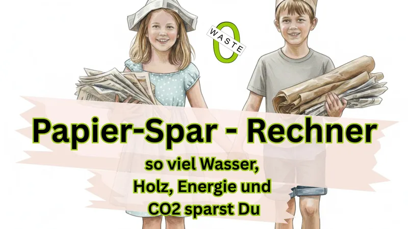 Papier sparen & Handabdruck verbessern: Der ultimative Zero Waste Rechner