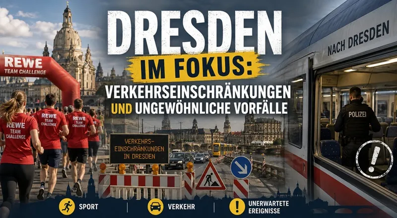 Dresden im Fokus: Verkehrseinschränkungen und ungewöhnliche Vorfälle prägen die Stadt