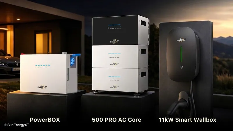 SunEnergyXT präsentiert innovative Speicher-Erweiterung: PowerBOX, AC-Speicher und Smart Wallbox