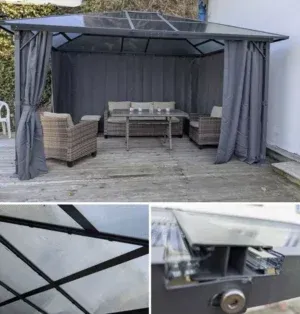 Pavillon Dach – Doppelstegplatten oder Stoffdach?