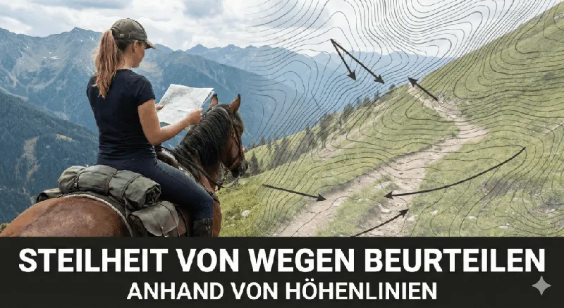 Steilheit von Wegen anhand von Höhenlinien beurteilen
