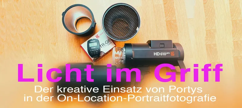 Kreatives Lichtdesign mit Portablen Blitzköpfen