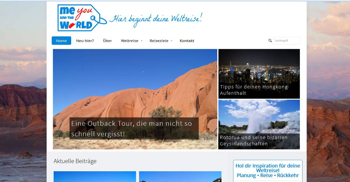 Weltreise Blog meyouandtheworld - Weltreise Planung & Reiseberichte