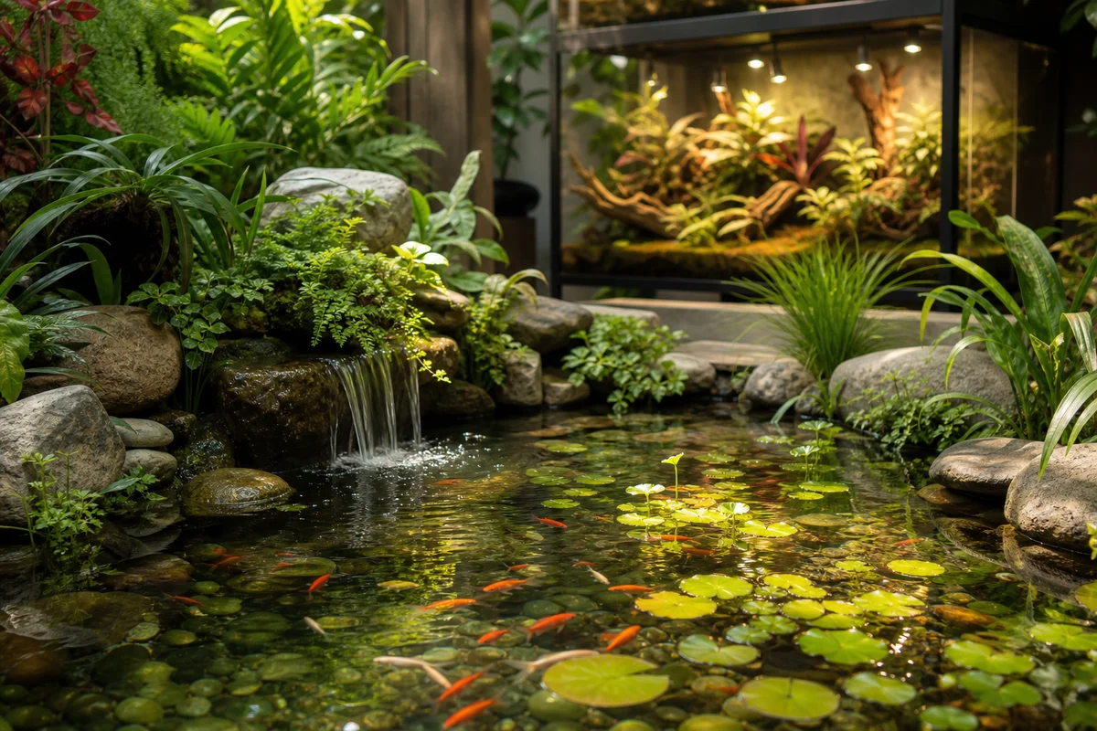Aquarium | Garten | Teich | Terrarium - Einrichtungsbeispiele