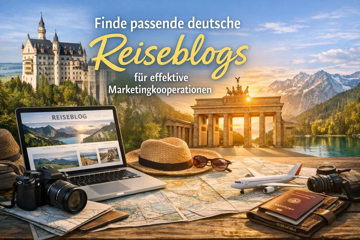 Finde passende deutsche Reiseblogs für effektive Marketingkooperationen