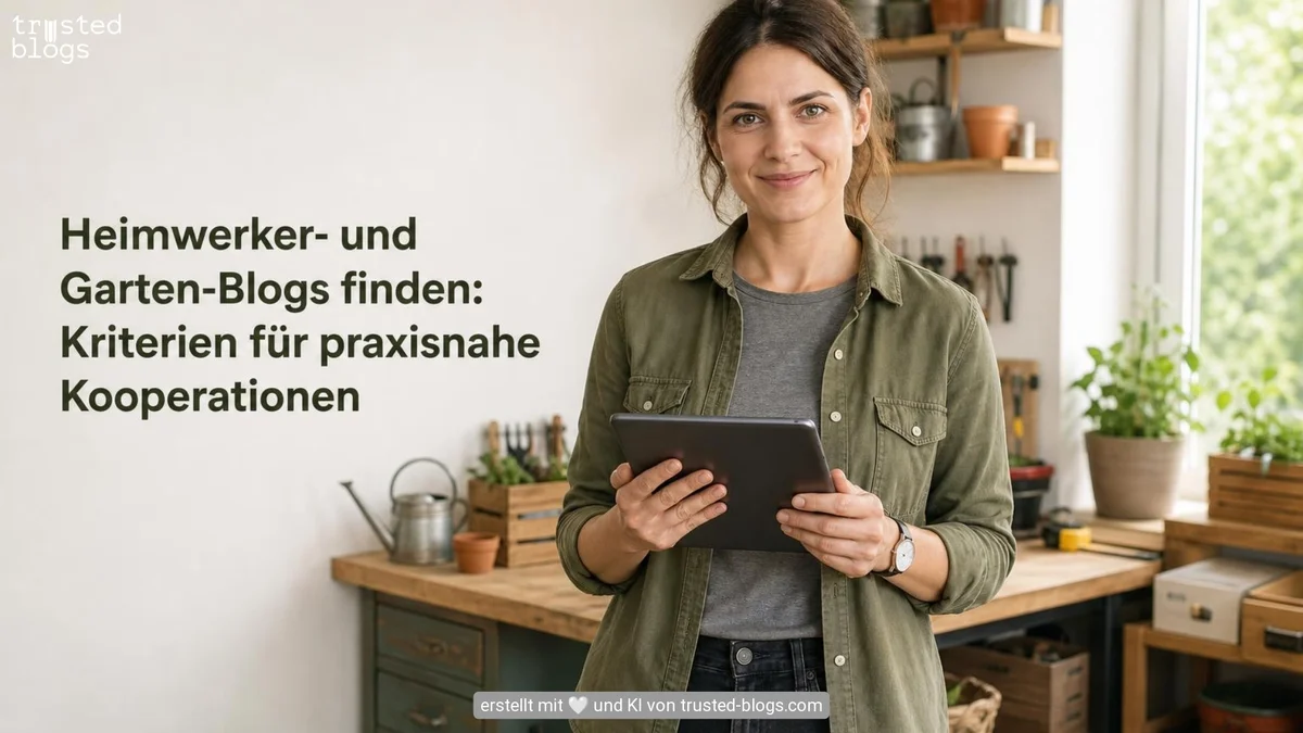 Heimwerker- und Garten-Blogs finden: Kriterien für praxisnahe Kooperationen