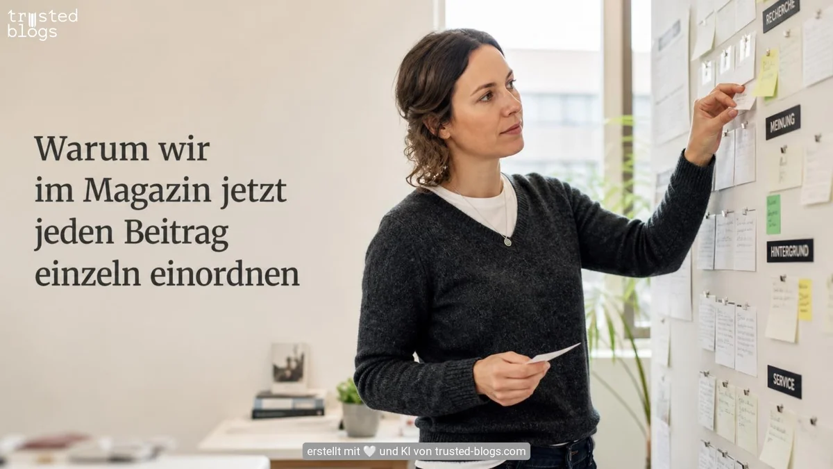 Warum wir im Magazin jetzt jeden Beitrag einzeln einordnen