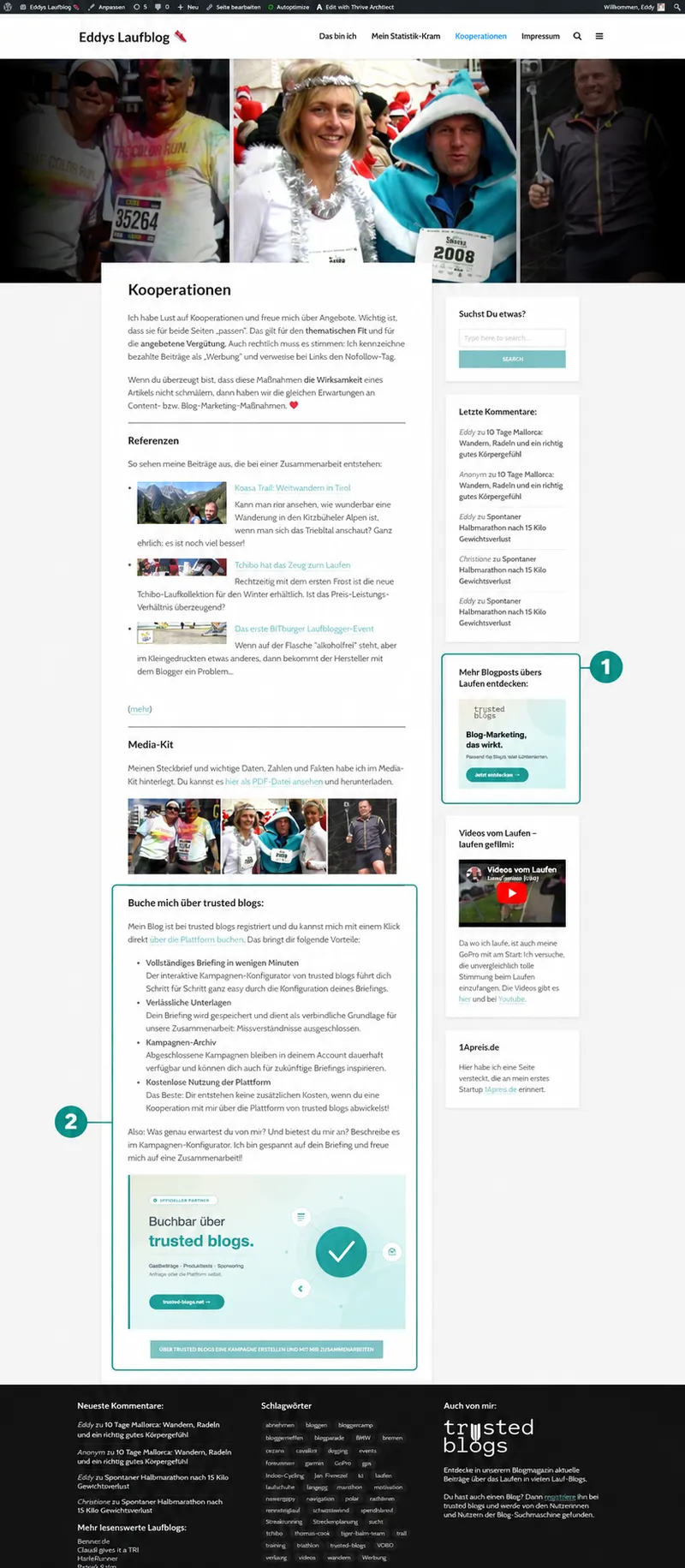 Eddys Laufblog: Affiliate- und Partner-Banner in der Praxis